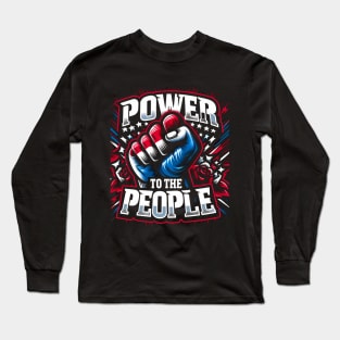Power to the People Fist Drawing Long Sleeve T-Shirt